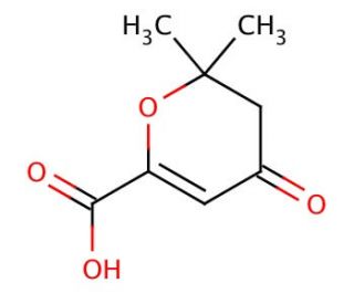 3,4-Dihydro-2,2-dimethyl-4-oxo-2H-pyran-6-carboxylic acid (CAS 80866-93-9) - chemical structure image