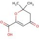 3,4-Dihydro-2,2-dimethyl-4-oxo-2H-pyran-6-carboxylic acid (CAS 80866-93-9) - chemical structure image