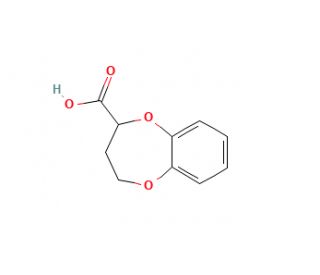 3,4-Dihydro-2H-1,5-benzodioxepin-7-carboxylic acid (CAS 33632-74-5) - chemical structure image