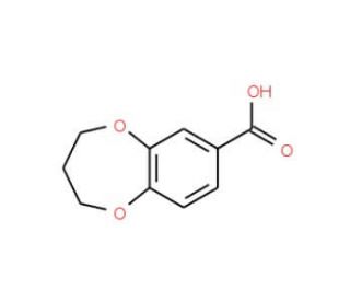3,4-dihydro-2H-1,5-benzodioxepine-7-carboxylic acid (CAS 20825-89-2) - chemical structure image