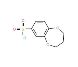 3,4-dihydro-2H-1,5-benzodioxepine-7-sulfonyl chloride (CAS 321309-38-0) - chemical structure image