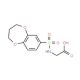 (3,4-Dihydro-2H-benzo[b][1,4]dioxepine-7-sulfonylamino)-acetic acid - chemical structure image