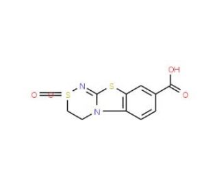 3,4-dihydro[1,2,4]thiadiazino[3,4-b][1,3]benzothiazole-8-carboxylic acid 2,2-dioxide - chemical structure image