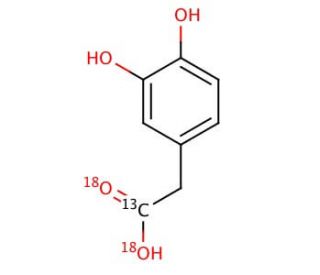 3,4-Dihydroxyphenylacetic acid-13C,18O2 - chemical structure image