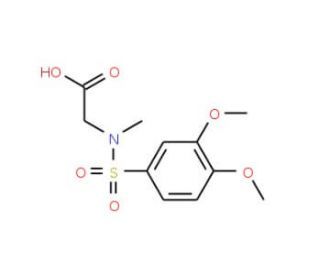 [(3,4-Dimethoxy-benzenesulfonyl)-methyl-amino]-acetic acid - chemical structure image