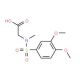 [(3,4-Dimethoxy-benzenesulfonyl)-methyl-amino]-acetic acid - chemical structure image