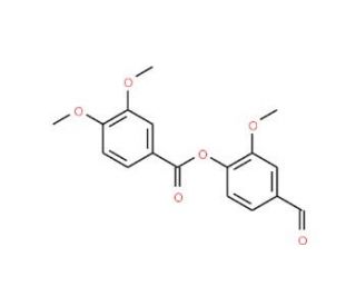 3,4-Dimethoxy-benzoic acid 4-formyl-2-methoxy-phenyl ester - chemical structure image