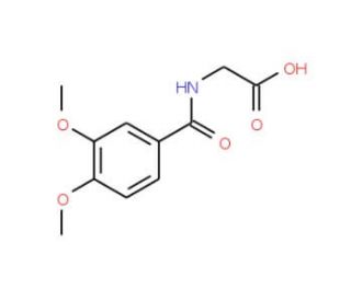 (3,4-Dimethoxy-benzoylamino)-acetic acid (CAS 59893-89-9) - chemical structure image