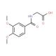 (3,4-Dimethoxy-benzoylamino)-acetic acid (CAS 59893-89-9) - chemical structure image