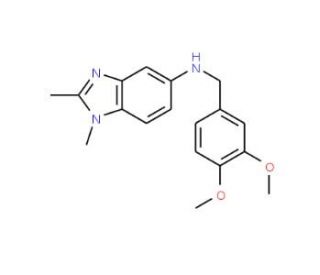 (3,4-Dimethoxy-benzyl)-(1,2-dimethyl-1H-benzoimidazol-5-yl)-amine - chemical structure image