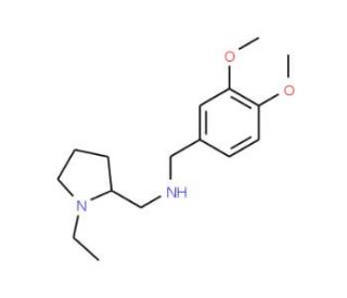 (3,4-Dimethoxy-benzyl)-(1-ethyl-pyrrolidin-2-ylmethyl)-amine - chemical structure image