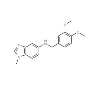 (3,4-Dimethoxy-benzyl)-(1-methyl-1H-benzoimidazol-5-yl)-amine - chemical structure image