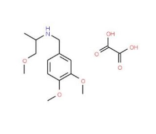 (3,4-Dimethoxy-benzyl)-(2-methoxy-1-methyl-ethyl)-amine oxalate - chemical structure image