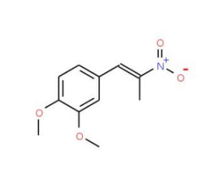 3,4-Dimethoxy-beta-methyl-beta-nitrostyrene (CAS 122-47-4) - chemical structure image