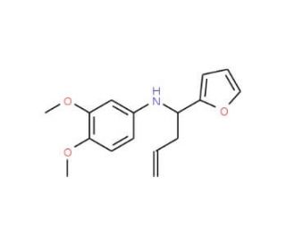 (3,4-Dimethoxy-phenyl)-(1-furan-2-yl-but-3-enyl)-amine - chemical structure image