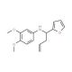 (3,4-Dimethoxy-phenyl)-(1-furan-2-yl-but-3-enyl)-amine - chemical structure image