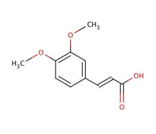 3,4-Dimethoxycinnamic acid, predominantly trans (CAS 2316-26-9) - chemical structure image