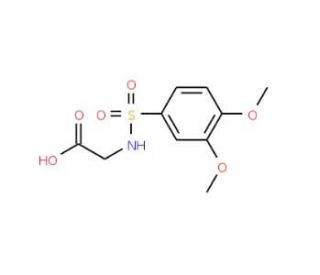 {[(3,4-dimethoxyphenyl)sulfonyl]amino}acetic acid (CAS 93129-41-0) - chemical structure image
