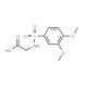{[(3,4-dimethoxyphenyl)sulfonyl]amino}acetic acid (CAS 93129-41-0) - chemical structure image