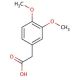 3,4-Dimethoxyphenylacetic acid (CAS 93-40-3) - chemical structure image
