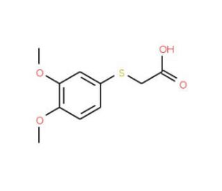 (3,4-Dimethoxyphenylthio)acetic acid (CAS 95735-63-0) - chemical structure image