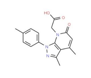 [3,4-Dimethyl-1-(4-methylphenyl)-6-oxo-1,6-dihydro-7H-pyrazolo[3,4-b]pyridin-7-yl]acetic acid - chemical structure image