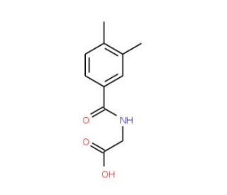 (3,4-Dimethyl-benzoylamino)-acetic acid (CAS 23082-12-4) - chemical structure image
