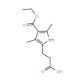 3-[4-(Ethoxycarbonyl)-3,5-dimethyl-1H-pyrrol-2-yl]propanoic acid - chemical structure image