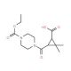 3-{[4-(Ethoxycarbonyl)piperazin-1-yl]carbonyl}-2,2-dimethylcyclopropanecarboxylic acid - chemical structure image