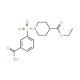 3-{[4-(Ethoxycarbonyl)piperidino]-sulfonyl}benzenecarboxylic acid - chemical structure image