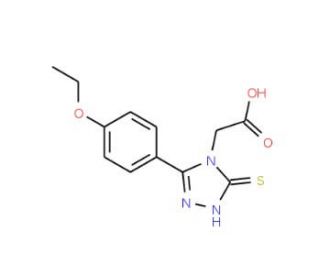 [3-(4-ethoxyphenyl)-5-mercapto-4H-1,2,4-triazol-4-yl]acetic acid - chemical structure image