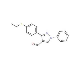 3-[4-(ethylthio)phenyl]-1-phenyl-1H-pyrazole-4-carbaldehyde - chemical structure image