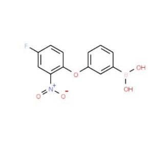 3-(4-Fluoro-2-nitrophenoxy)phenylboronic acid (CAS 1072945-96-0) - chemical structure image