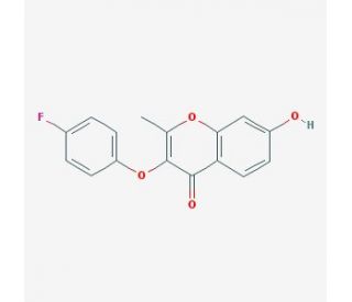 3-(4-Fluoro-phenoxy)-7-hydroxy-2-methyl-chromen-4-one - chemical structure image