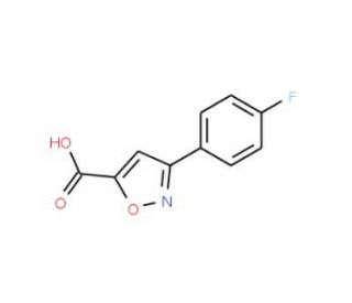 3-(4-Fluoro-phenyl)-isoxazole-5-carboxylic acid (CAS 618383-48-5) - chemical structure image