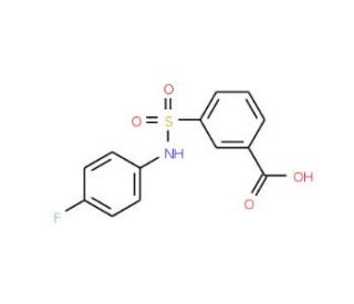 3-(4-Fluoro-phenylsulfamoyl)-benzoic acid - chemical structure image