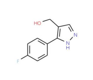 [3-(4-Fluorophenyl)-1H-pyrazol-4-yl]methanol - chemical structure image