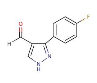 3-(4-Fluorophenyl)-1H-pyrazole-4-carboxaldehyde (CAS 306936-57-2) - chemical structure image