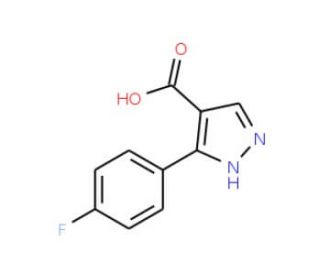 3-(4-fluorophenyl)-1H-pyrazole-4-carboxylic acid (CAS 618383-44-1) - chemical structure image