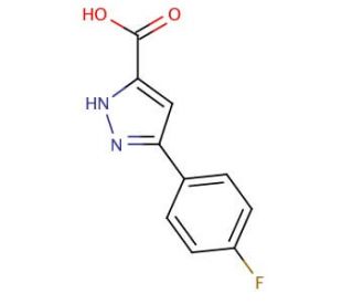3-(4-Fluorophenyl)-1H-pyrazole-5-carboxylic acid (CAS 870704-22-6) - chemical structure image