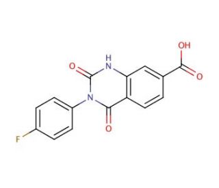 3-(4-fluorophenyl)-2,4-dioxo-1,2,3,4-tetrahydroquinazoline-7-carboxylic acid - chemical structure image