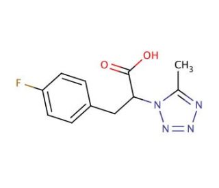 3-(4-fluorophenyl)-2-(5-methyl-1H-1,2,3,4-tetrazol-1-yl)propanoic acid - chemical structure image