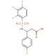 3-(4-fluorophenyl)-3-{[(2,3,4-trifluorophenyl)sulfonyl]amino}propanoic acid - chemical structure image