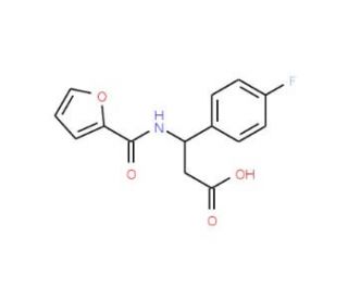 3-(4-Fluorophenyl)-3-[(furan-2-carbonyl)amino]-propionic acid - chemical structure image
