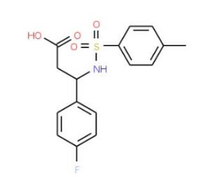 3-(4-Fluorophenyl)-3-(toluene-4-sulfonylamino)-propionic acid - chemical structure image