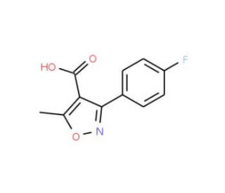 3-(4-Fluorophenyl)-5-methylisoxazole-4-carboxylic acid (CAS 1736-21-6) - chemical structure image