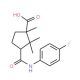 3-(4-Fluorophenylcarbamoyl)-1,2,2-trimethyl-cyclopentanecarboxylic acid - chemical structure image