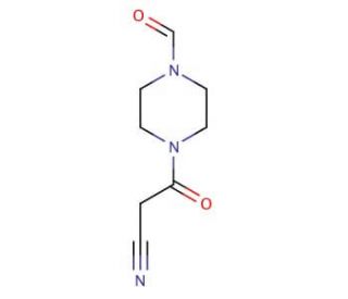 3-(4-formylpiperazin-1-yl)-3-oxopropanenitrile - chemical structure image