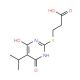 3-(4-Hydroxy-5-isopropyl-6-oxo-1,6-dihydro-pyrimidin-2-ylsulfanyl)-propionic acid (CAS 337499-88-4) - chemical structure imag