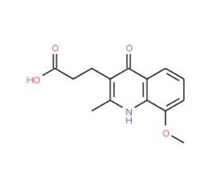 3-(4-Hydroxy-8-methoxy-2-methyl-quinolin-3-yl)-propionic acid - chemical structure image